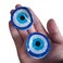 Circle Evil Eye Hair Clip,PVC Hair Claw,Small Hair Clips for Women,Pack of 2,Blue