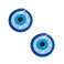 Circle Evil Eye Hair Clip,PVC Hair Claw,Small Hair Clips for Women,Pack of 2,Blue