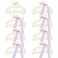 DEEKA Bridesmaid Proposal Gifts 8 Pack Pearl Bridesmaid Hair Claw Clips with Ribbon 3 Inch Hair Clips Bachelorette Party Favors Bridal Party Present Hair Accessories (Half Circle White&amp;Purple)