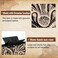 DEEKA Western Hair Clip for Women, Large Genuine Leather Brown and Turquoise Embossed Tooled 4" Hair Claw Clips, Country Girls Cowgirl Stuff, Hair Accessories for Thick Hair - Black
