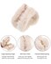 Fluffy Plush Claw Clip for Hair 6 Pcs Cute Hair Clips for Women Fuzzy Hair Barrettes Girls Hair Jaw Clips (Heart + Flower - Beige/Brown/Coffee)