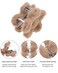 Fluffy Plush Claw Clip for Hair 6 Pcs Cute Hair Clips for Women Fuzzy Hair Barrettes Girls Hair Jaw Clips (Flower + Heart - White/Brown/Black/Blue/Purple)