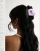 Fluffy Plush Claw Clip for Hair 6 Pcs Cute Hair Clips for Women Fuzzy Hair Barrettes Girls Hair Jaw Clips (Flower + Heart - White/Brown/Black/Blue/Purple)