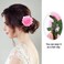 inSowni 9 Pieces Decorative Pink Mexican Rose Flower Brooches Hair Clips Barrettes Wedding Party Prom Floral Alligator Duckbill Hair Pins Accessories for Women Girls