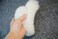 White Fur Cute Hair Claw Clips for Women Large Hair Clips for Thick Hair Fluffy Hair Stuff Soft Fuzzy Girl Aesthetic Accessories for Christmas Halloween New Year Eve Parties
