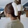 White Fur Cute Hair Claw Clips for Women Large Hair Clips for Thick Hair Fluffy Hair Stuff Soft Fuzzy Girl Aesthetic Accessories for Christmas Halloween New Year Eve Parties