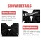Elegant Silk Hair Accessories - Large Satin Bow Clips, Black Hair Ribbons for Women and Girls - Stylish Clips and Bows