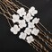 Teyglen Bride Wedding Hair Pins Flower Bridal Hair Clips Decorative Hair Jewelry Accessories Handmade Gold Silver White Flower Hair Pieces for Women Flower Girls (Pack of 12) (Gold)