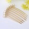 IPINK Wedding Bridal Rhinestone Pearl Crystal Hair Comb Claw Hairpin Hair Ornaments Accessory