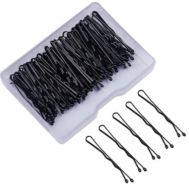 300 Pcs Metal Hair Pins, 3.5 cm Mini Bobby Pins for Kids, Non Slip Hair Bun Pins with Clear Box, Black