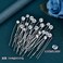 JHOO Bridal Hair Accessory,20PCS Rhinestone Hairpins,U-shaped Non-slip Hair Fork,Wedding Hair barrettes Jewelry For Brides (silver)