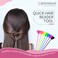 Hair Beading Tool - Quick Beader for Braids &amp; Ponytails, Kids Girls 7 Color Set of 15 Hair Beads Loading Maker