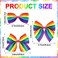 JUNEBRUSHS 6 Pieces Gay Pride Day LGBTQ Rainbow Hair Bow Holiday Pride Hair Accessories Rainbow Hair Clip for Girls Women Party Rainbow Accessories