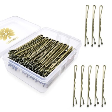 100PCS 2Inches Hair Pins Kit Hair Clips Secure Hold Bobby Pins Hair Clips for Women Girls and Hairdressing Salon With Clear Storage Box(Bronze)
