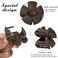 8PCS Hair Clips for Thin Hair, Matte 1.6'' Double Row Teeth Jaw Hair Claw Clips and 1.5'' Flower Hair Clips for Women with Neutral Color