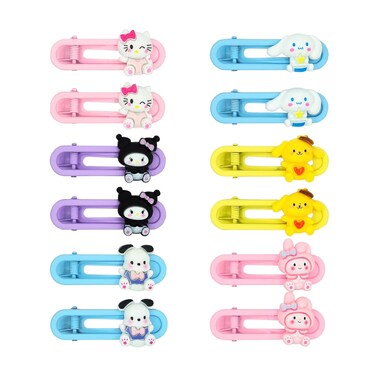 12 pcs Cartoon Hair Clips Set Cute Barrettes Snap Hair Clips Headband Hairpins Hair Accessories Gift For Women Teens Girls B