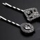 BABEYOND Vintage Hair Pins Clips for Women 1920s Crystal Rhinestone Feather Hair Pins Great Gatsby Hair Piece (A-Silver)