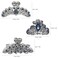 kilofly 3pc Women's Rhinestone Crystal Large Clip Claw Thick Hair Metal Barrettes