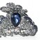 kilofly 3pc Women's Rhinestone Crystal Large Clip Claw Thick Hair Metal Barrettes