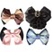 kilofly 4pc Women's Two-Way Snood Net Bow Barrette Hair Clip Bun Cover Set