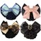 kilofly 4pc Women's Two-Way Snood Net Bow Barrette Hair Clip Bun Cover Set