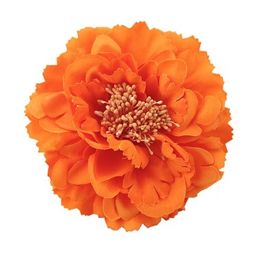 Women's Bohemia Peony Flowers Hairpin Hair Clip Flower Brooch for Travel Party Festivals (Orange) (Pack of 1)