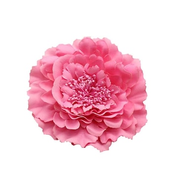 Women's Bohemia Peony Flowers Hairpin Hair Clip Flower Brooch for Travel Party Festivals (Pink) (Pack of 1)