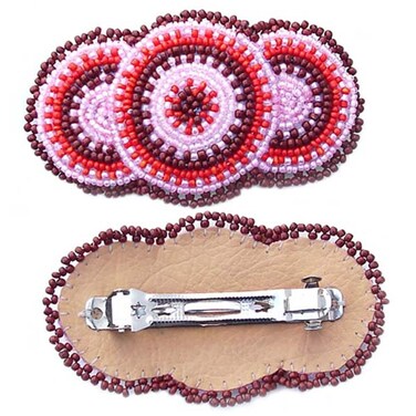 Handmade Beaded Indian Jewelery Hair Barrette for women's,Native American Style Seed Beaded Hair Clip,Hair Band,One of a kind fashion Jewelery. Z-40-SB-26