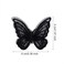 Butterfly Hair Clips Penta Angel 6Pcs Lace Embroidery Flower Butterfly Hair Bow Pins Wedding Hair Accessories for Women Halloween Party Decor (L-Black a)