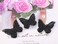Butterfly Hair Clips Penta Angel 6Pcs Lace Embroidery Flower Butterfly Hair Bow Pins Wedding Hair Accessories for Women Halloween Party Decor (L-Black a)