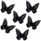 Butterfly Hair Clips Penta Angel 6Pcs Lace Embroidery Flower Butterfly Hair Bow Pins Wedding Hair Accessories for Women Halloween Party Decor (L-Black a)