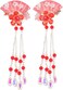 LALAFINA Japanese Tassel Hair Clip Chinese Hanfu Hairpin Kimono Hair Clip Fan Clip Qipao Hanfu GeiSha Decorations for Spring Year Hairpins Accessories
