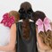 Large Big 7 Inch Glitter Bow Clip Sequin Bling Party Hair Accessories for Women Teens Girls Kids 1 Pcs (Black)