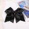 Large Big 7 Inch Glitter Bow Clip Sequin Bling Party Hair Accessories for Women Teens Girls Kids 1 Pcs (Black)