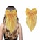 Glitter Hair Bows for Women Large French Sequin Hair Bows Clips Sparkly Hair Accessories Gifts for Women and Girls (Gold)