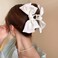 White Bowknot Hair Claw Clips with Bows - Large Hair Barrettes and Hair Clamps for Women and Girls