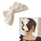White Bowknot Hair Claw Clips with Bows - Large Hair Barrettes and Hair Clamps for Women and Girls