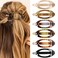 French Concord Hair Clips Claw - 6Pcs Side Slid Flat Hair Clips for Volume Strong Hold No Slip Grip Hair Claw Clips for Women Girls Thick Thin Hair (Tortoiseshell(Medium,3.35 inches))