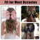 CROWN GUIDE Large Hair Bows Clips for Women Girls Silk Satin Hair Barrettes, Feather Coquette Bows Hair Ties Ribbon Bow Claw Clip Hair Accessories with Pearl Crystal Pink