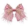 CROWN GUIDE Large Hair Bows Clips for Women Girls Silk Satin Hair Barrettes, Feather Coquette Bows Hair Ties Ribbon Bow Claw Clip Hair Accessories with Pearl Crystal Pink