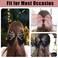 CROWN GUIDE Large Hair Bows Clips for Women Girls Silk Satin Hair Barrettes, Feather Coquette Bows Hair Ties Ribbon Bow Claw Clip Hair Accessories with Pearl Crystal Black