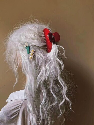 Large Hair Claw Clips For Women, Red Hair Clips Nonslip Retro Hair Clips for Thick &amp; Thin Hair &amp; Curly Hair Fashion Hair Accessories