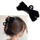 RFTWXHPN Black Velvet Hair Bow Claw Clip for Women Girls Bowknot Hair Claw Jaw Clips Barrettes for Thick Thin Hair Nonslip Bow Claw Clamps Hair Clips for Women Bowknot Bow Hair Claws