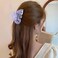 Purple Leaf Hair Claw Clip 3.6 Inch Srtong Hold Hair Grip Clip French Design Women Girls Spring Claw Clip for Thick Thin Hair