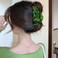 Beleki Hair Claw Clip, 3.54 inch Leaf Design for Thick or Thin Hair, Strong Hold Spring Jaw Clamp Accessory for Women, Green