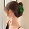 Beleki Hair Claw Clip, 3.54 inch Leaf Design for Thick or Thin Hair, Strong Hold Spring Jaw Clamp Accessory for Women, Green