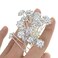 40 Pieces Rose Flower Rhinestone Hair Clips Crystal Hair Pins for Bridal Wedding Party Daily Life Women and Girls Hair Jewelry Acessories, with Storage Bag (White)