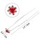 40 Pieces Rose Flower Rhinestone Hair Clips Crystal Hair Pins for Bridal Wedding Party Daily Life Women and Girls Hair Jewelry Acessories, with Storage Bag (Red)