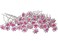 40 Pieces Rose Flower Rhinestone Hair Clips Crystal Hair Pins for Bridal Wedding Party Daily Life Women and Girls Hair Jewelry Acessories, with Storage Bag (Pink)