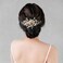 SWEETV Handmade Wedding Hair Comb,Pearl Flower Bridal Hair Clip Hair Accessories for Women Wedding